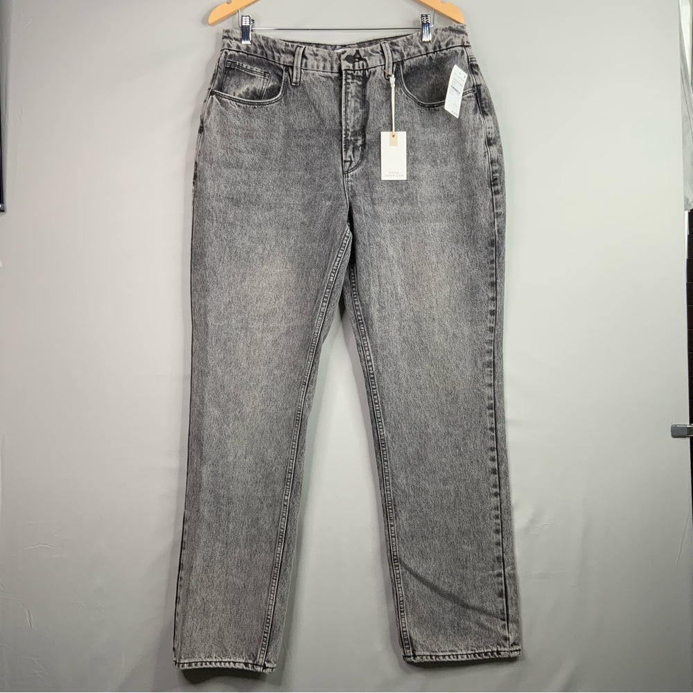 Good American Women's Straight Leg Jeans - Washed Black